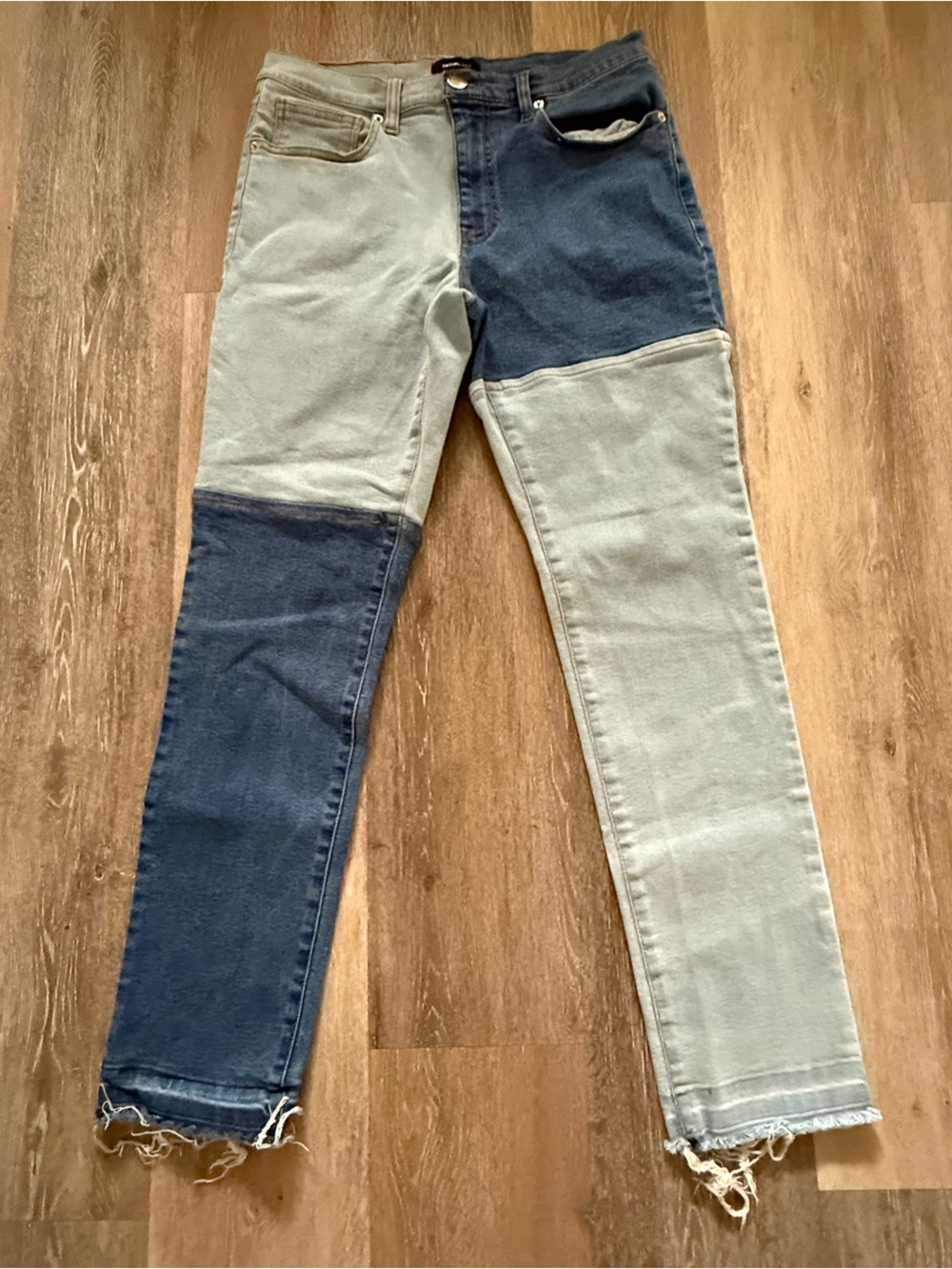 Nova Men Two-Tone Patchwork Jeans